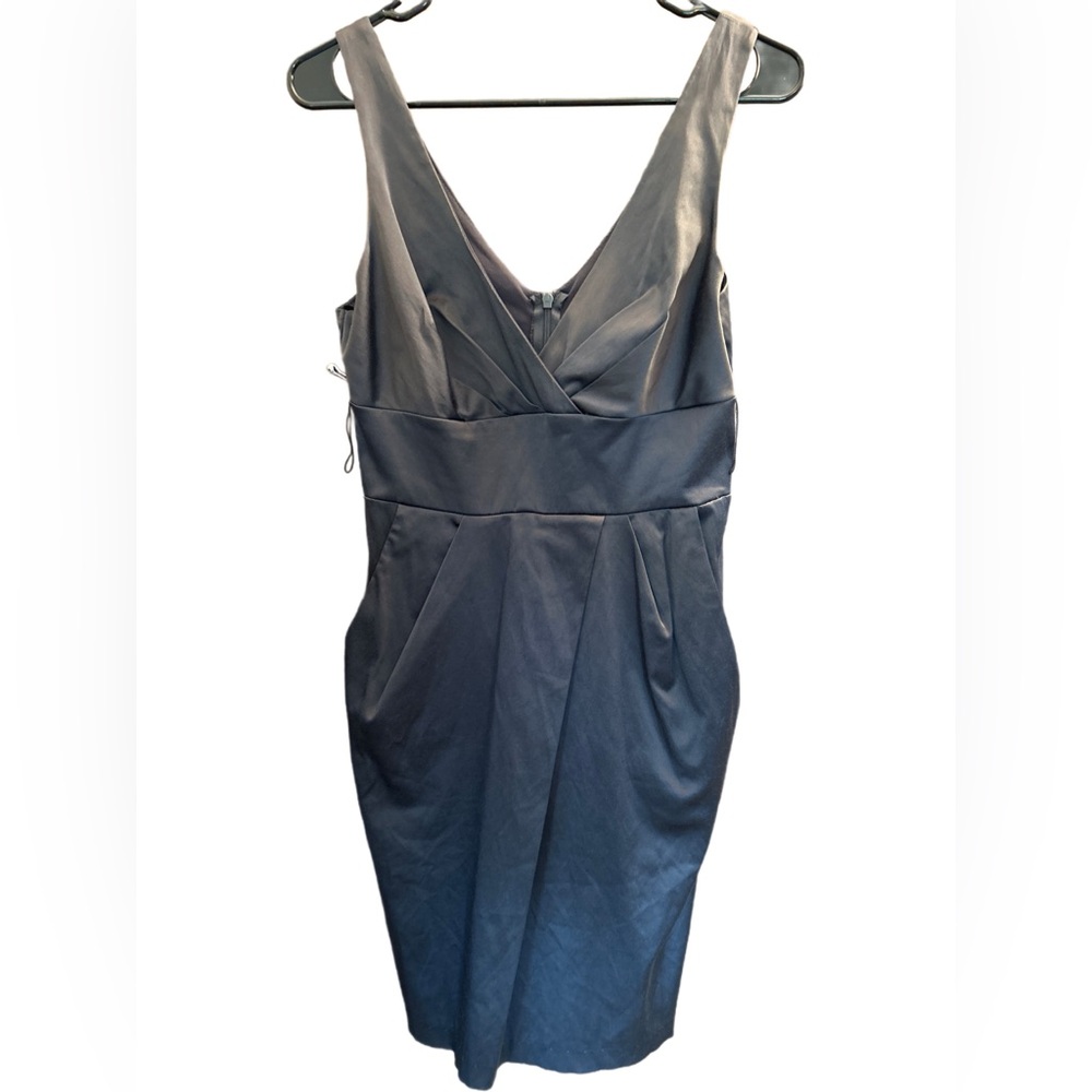 Vintage City Studio‎ Black Sleeveless V-Neck Sheath Dress